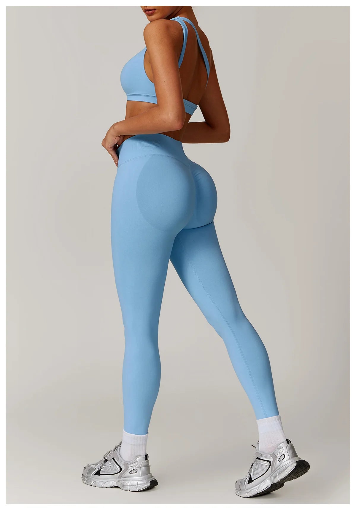 Women's Seamless 2-Piece Yoga Set – Long Sleeve Jacket &amp; High-Waist Leggings Gym Workout