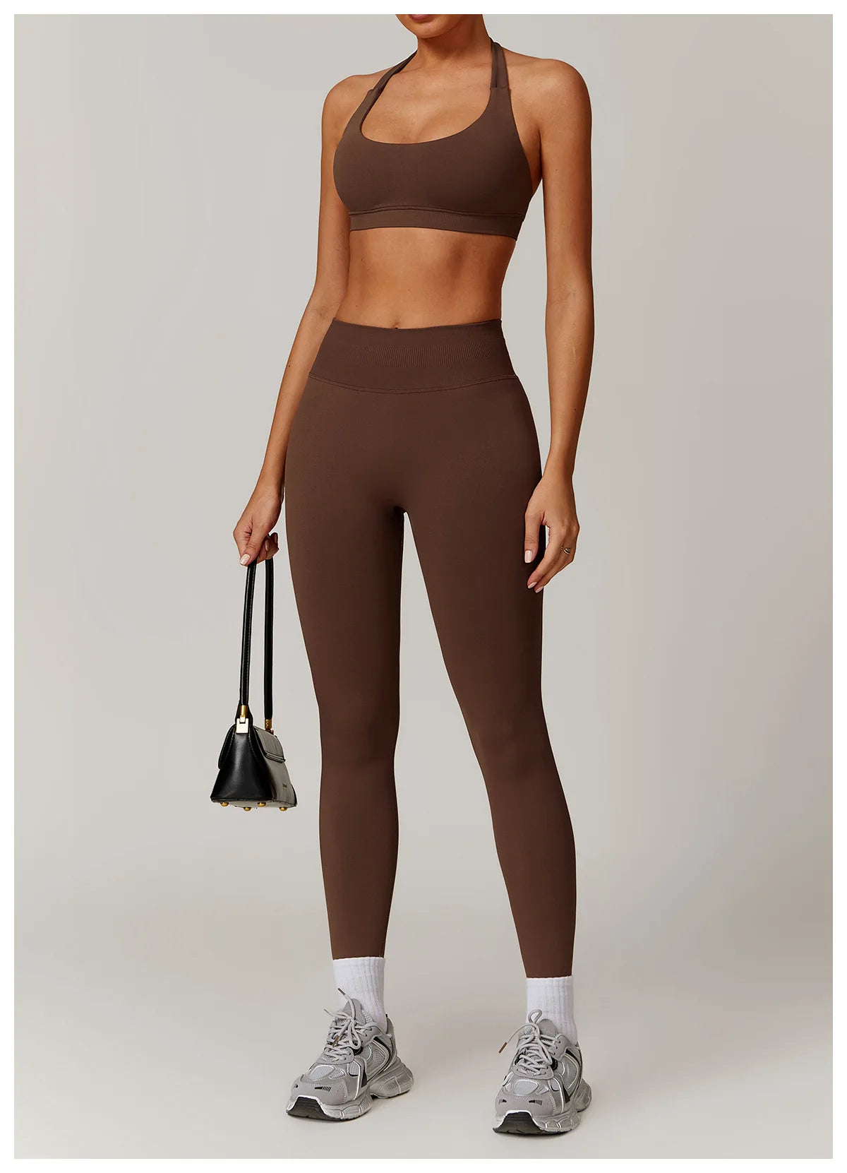 Women's Seamless 2-Piece Yoga Set – Long Sleeve Jacket &amp; High-Waist Leggings Gym Workout