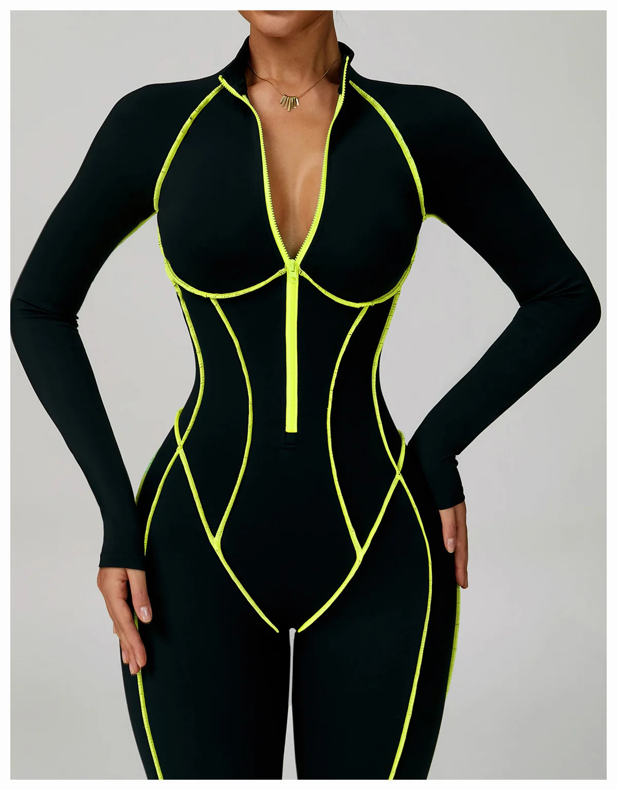 Women's Zipper Romper Jumpsuit