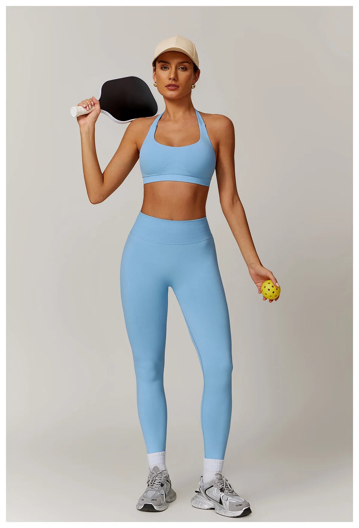 Women's Seamless 2-Piece Yoga Set – Long Sleeve Jacket &amp; High-Waist Leggings Gym Workout