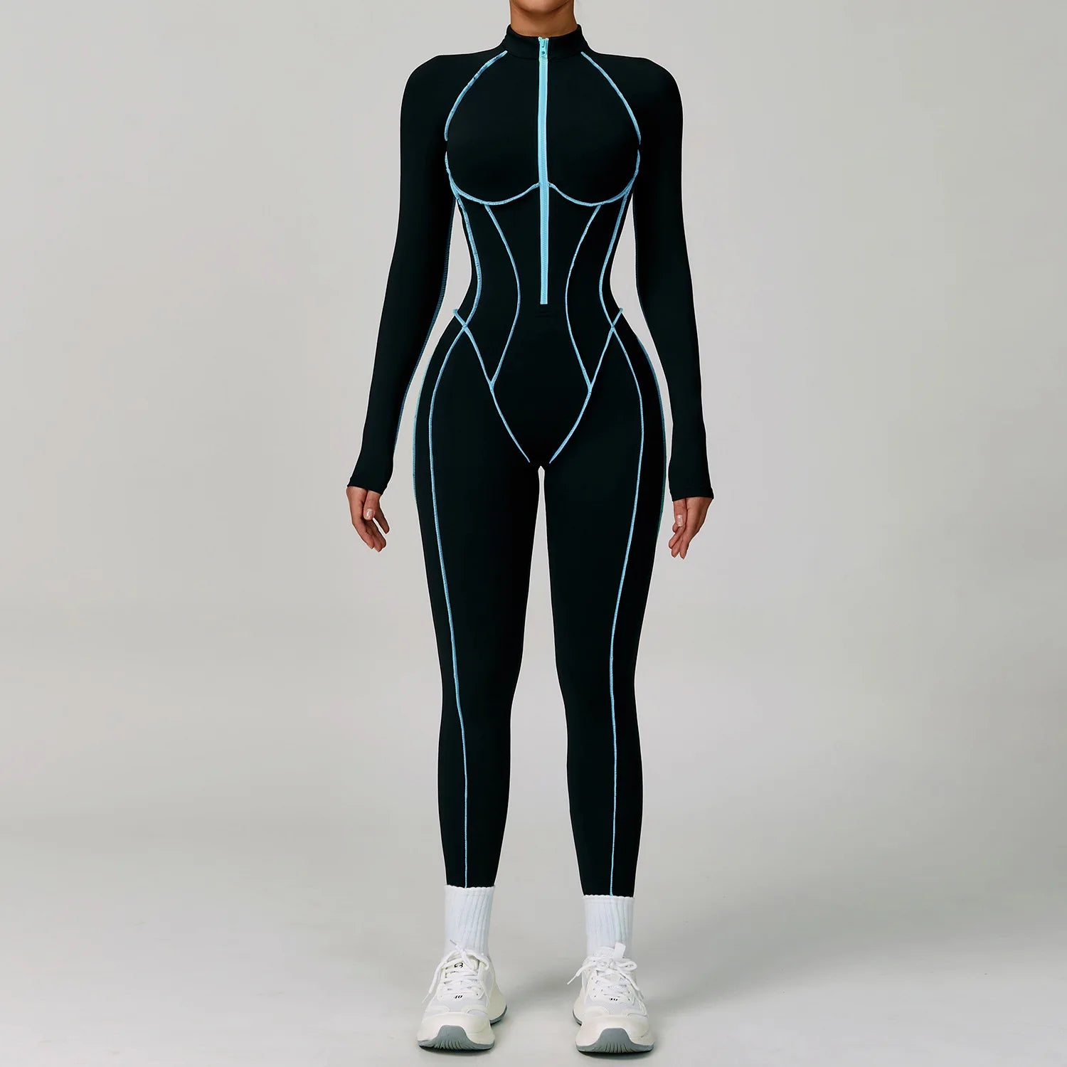 Women's Zipper Romper Jumpsuit