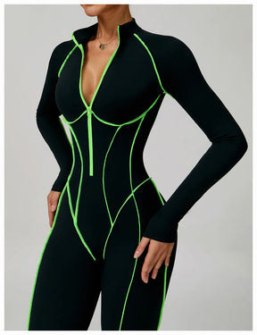 Women's Zipper Romper Jumpsuit