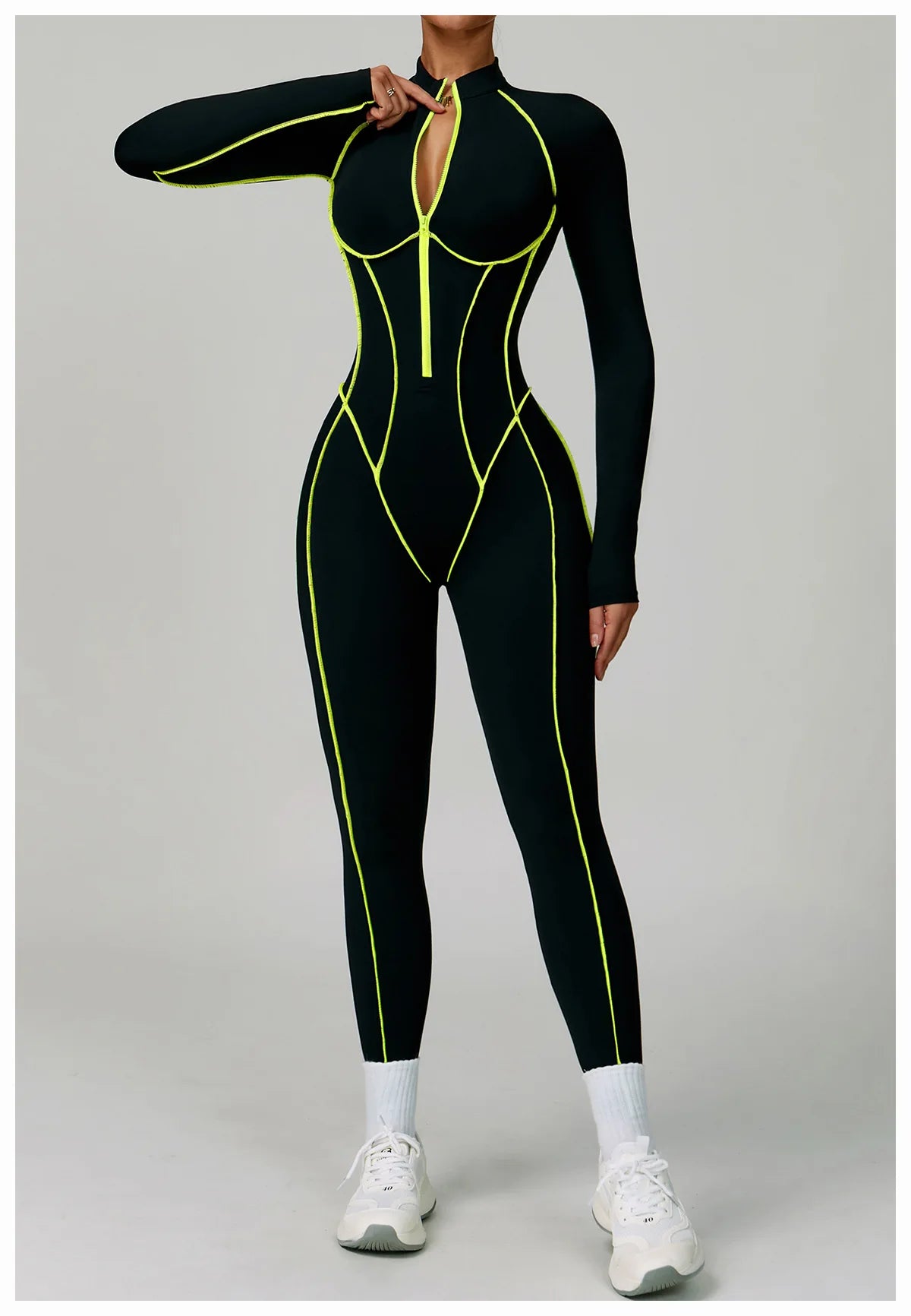 Women's Zipper Romper Jumpsuit