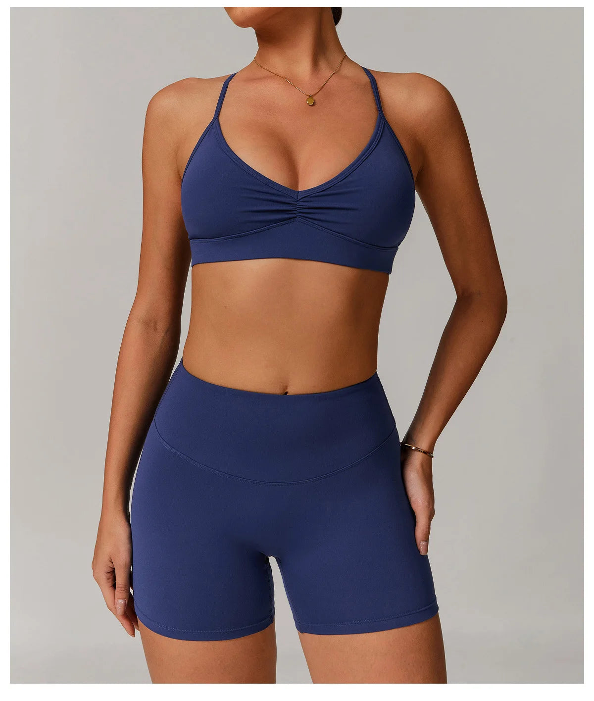 Women's Yoga Sports Bra – Cross Back Push-Up Gym Top