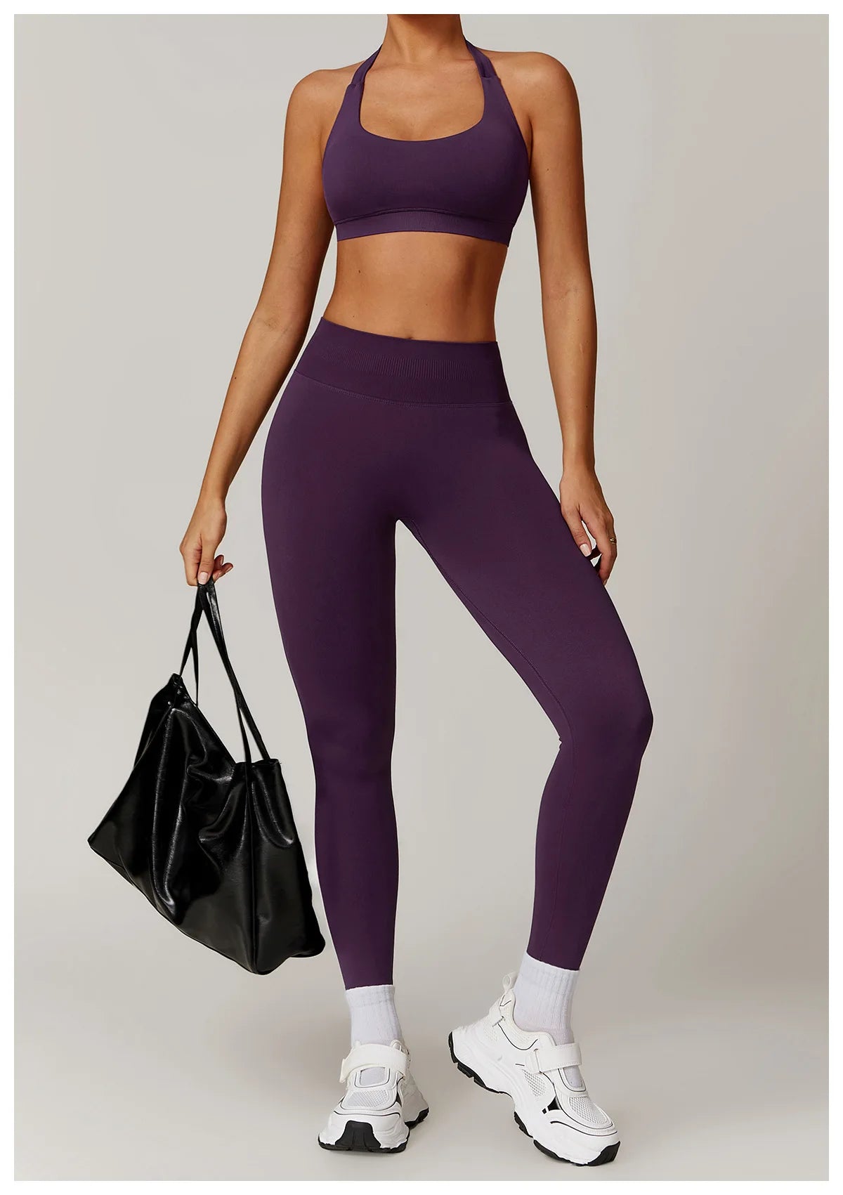 Women's Seamless 2-Piece Yoga Set – Long Sleeve Jacket &amp; High-Waist Leggings Gym Workout