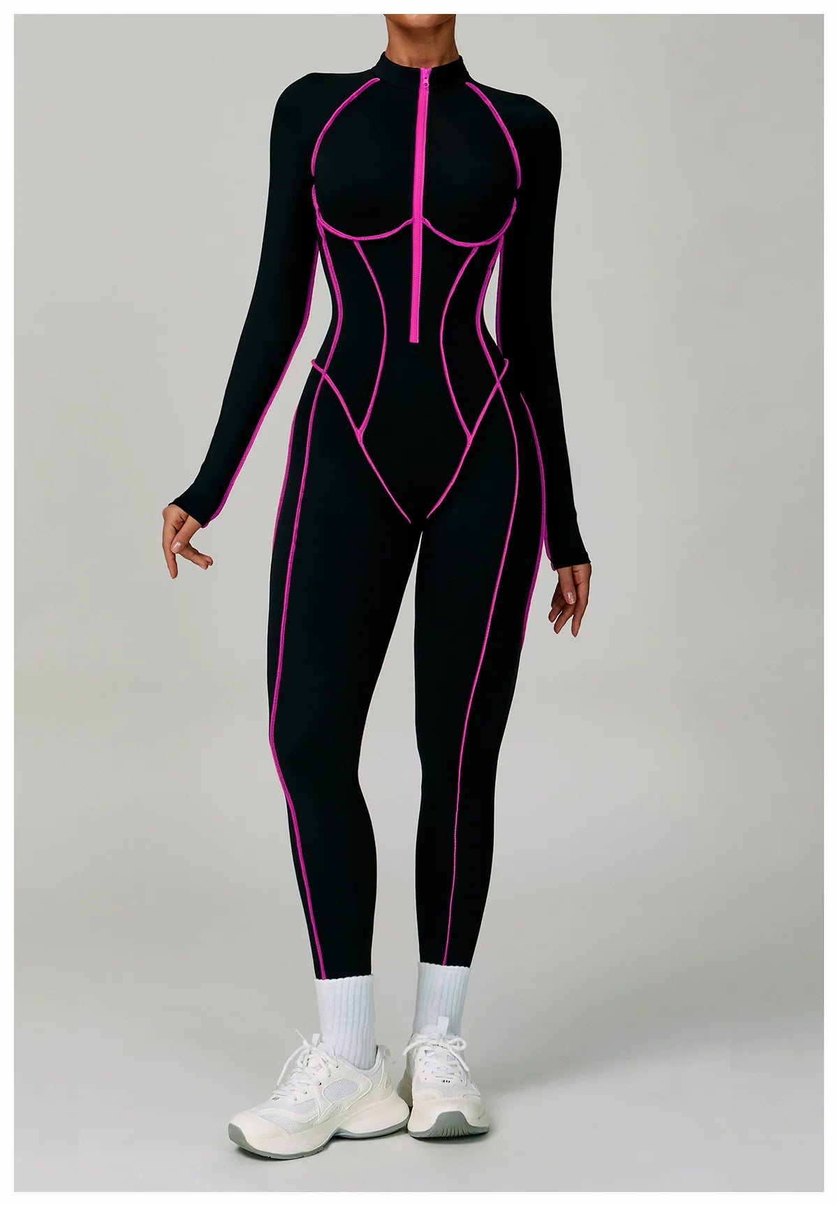 Women's Zipper Romper Jumpsuit