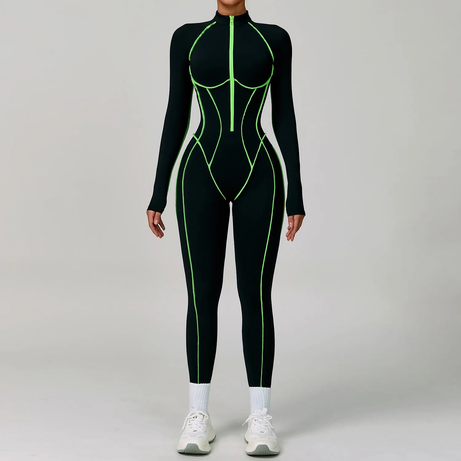 Women's Zipper Romper Jumpsuit