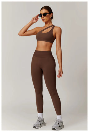 Women's Seamless 2-Piece Yoga Set – Long Sleeve Jacket &amp; High-Waist Leggings Gym Workout