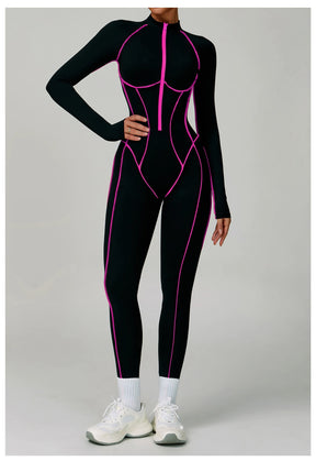Women's Zipper Romper Jumpsuit