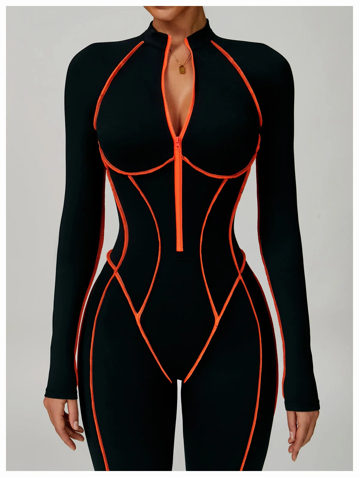 Women's Zipper Romper Jumpsuit