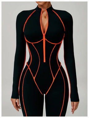 Women's Zipper Romper Jumpsuit