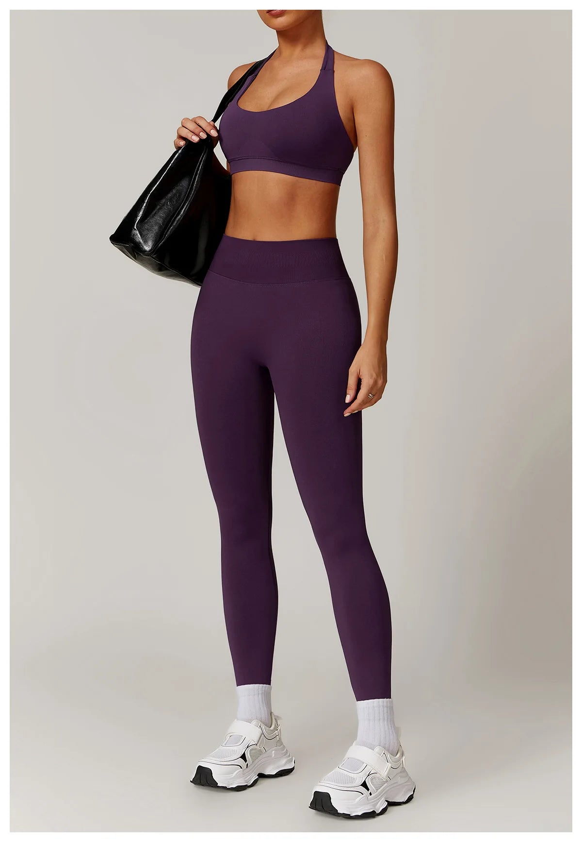 Women's Seamless 2-Piece Yoga Set – Long Sleeve Jacket &amp; High-Waist Leggings Gym Workout