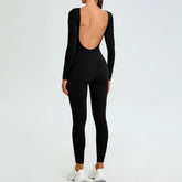 Women's Fitness Romper – Long Sleeve Yoga &amp; Gym Workout Jumpsuit