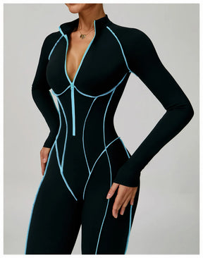 Women's Zipper Romper Jumpsuit