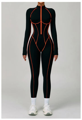 Women's Zipper Romper Jumpsuit