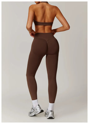 Women's Seamless 2-Piece Yoga Set – Long Sleeve Jacket &amp; High-Waist Leggings Gym Workout