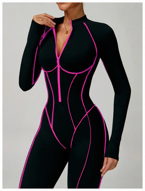Women's Zipper Romper Jumpsuit