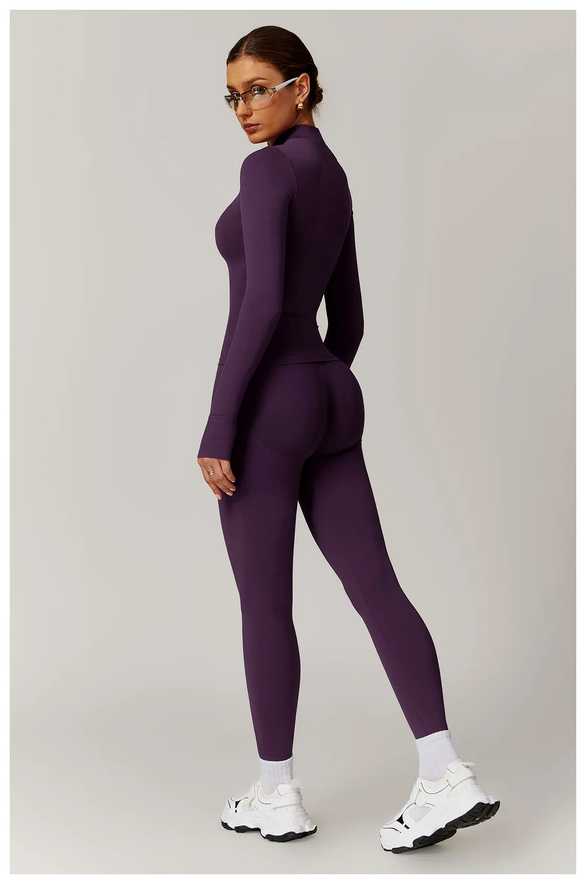 Women's Seamless 2-Piece Yoga Set – Long Sleeve Jacket &amp; High-Waist Leggings Gym Workout