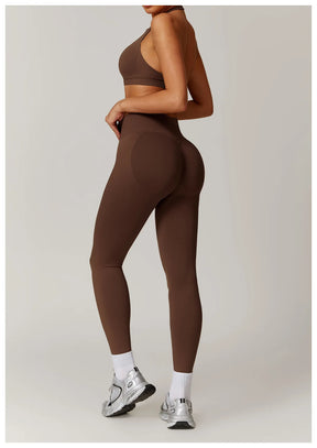Women's Seamless 2-Piece Yoga Set – Long Sleeve Jacket &amp; High-Waist Leggings Gym Workout
