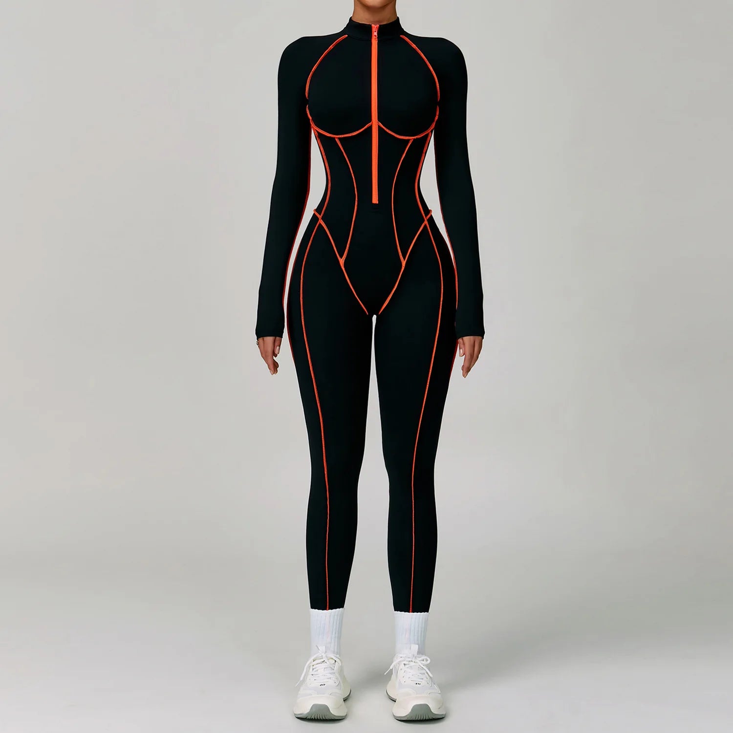 Women's Zipper Romper Jumpsuit