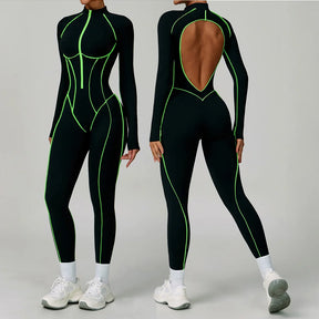Women's Zipper Romper Jumpsuit