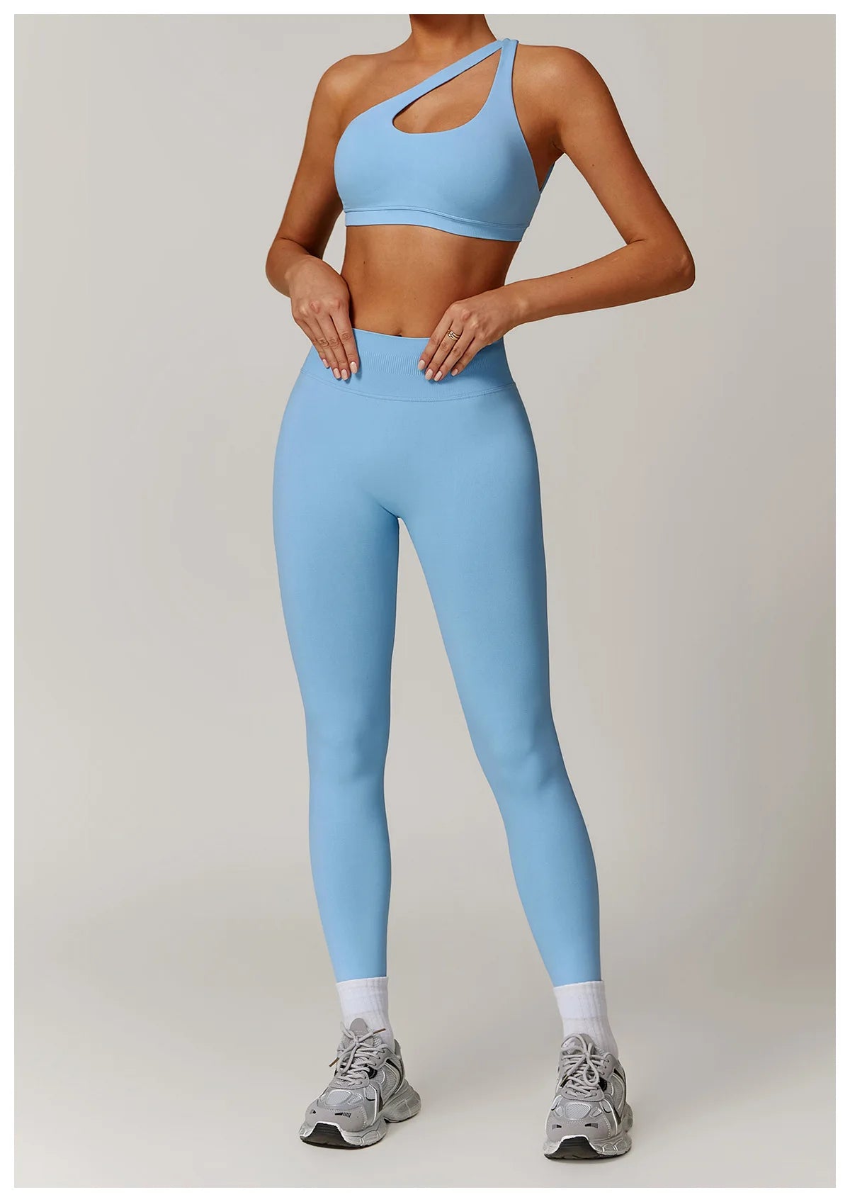 Women's Seamless 2-Piece Yoga Set – Long Sleeve Jacket &amp; High-Waist Leggings Gym Workout